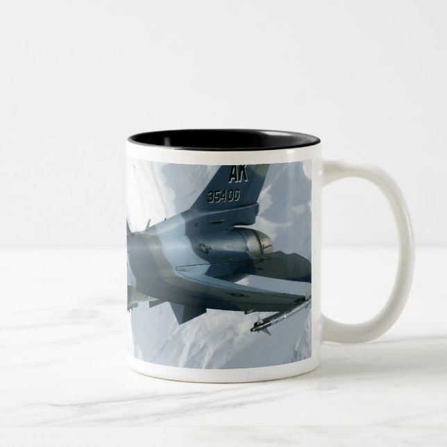 An F-16 Aggressor Two-Tone Coffee Mug (Right)