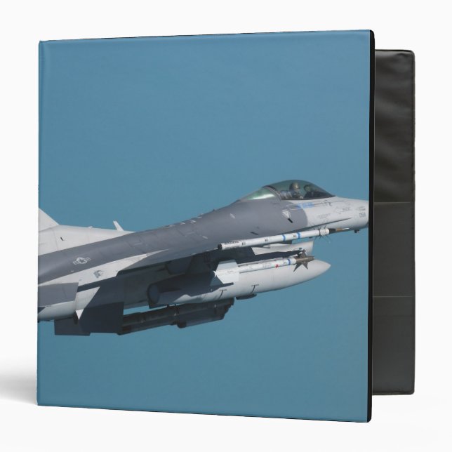 An F-16 Fighting Falcon in flight Binder (Front/Inside)