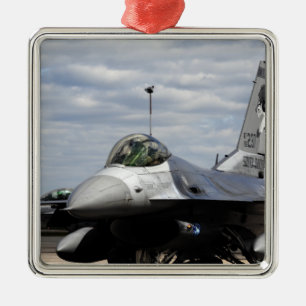 An F-16 Fighting Falcon Metal Ornament
