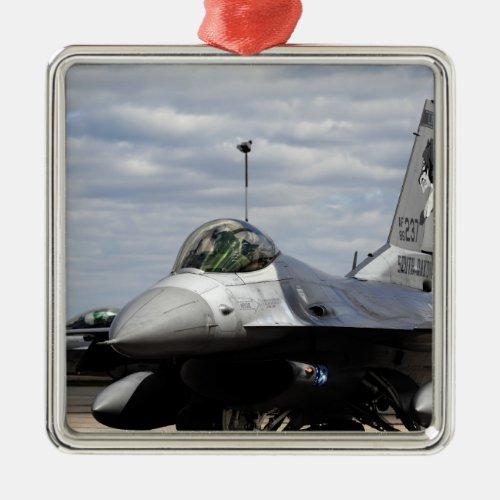 An F_16 Fighting Falcon Metal Ornament