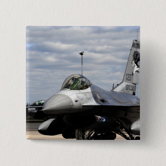 An F-16 Fighting Falcon Pinback Button (Front)