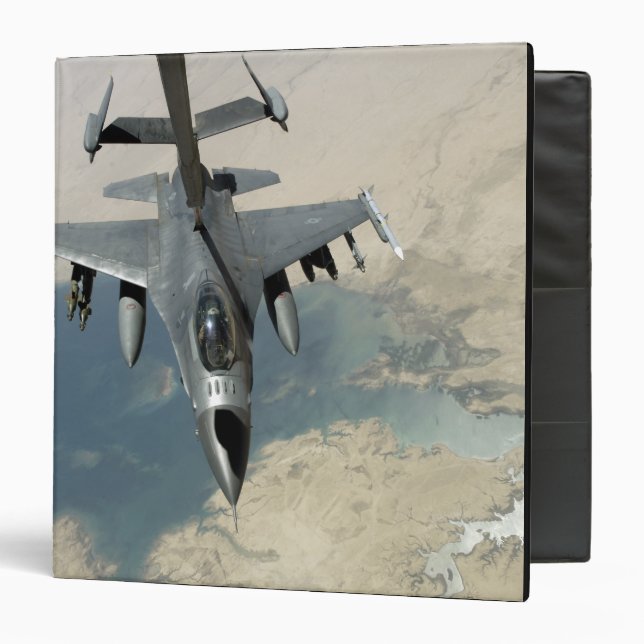An F-16 Fighting Falcon refuels Binder (Front/Inside)