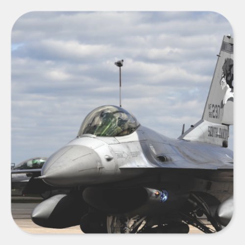 An F_16 Fighting Falcon Square Sticker