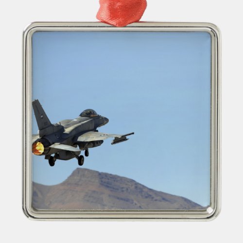 An F_16E from the United Arab Emirates Metal Ornament
