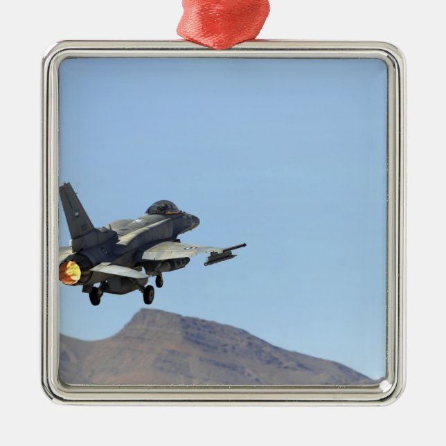 An F-16E from the United Arab Emirates Metal Ornament (Front)