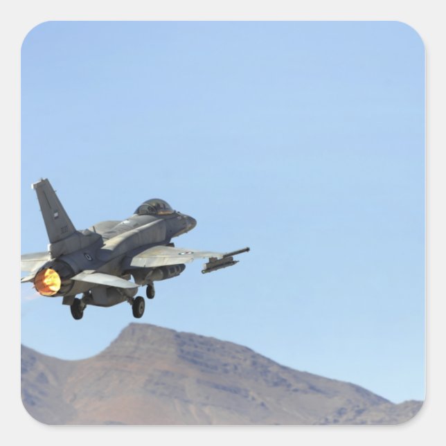 An F-16E from the United Arab Emirates Square Sticker (Front)