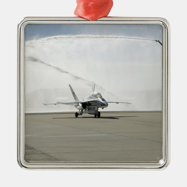 An F-18 aircraft Metal Ornament (Front)