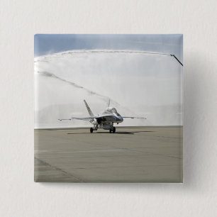 An F-18 aircraft Pinback Button