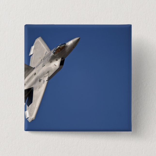 An F-22 Raptor aircraft Pinback Button (Front)