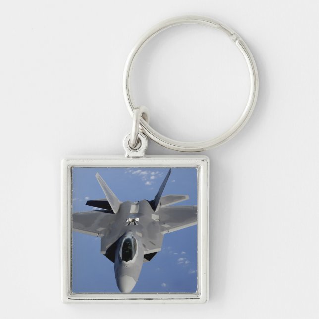 An F-22 Raptor moves into position to receive f 2 Keychain (Front)