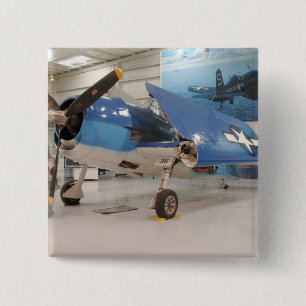 An F-6F Hellcat World War II fighter plane at Pinback Button