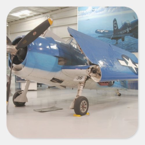 An F_6F Hellcat World War II fighter plane at Square Sticker