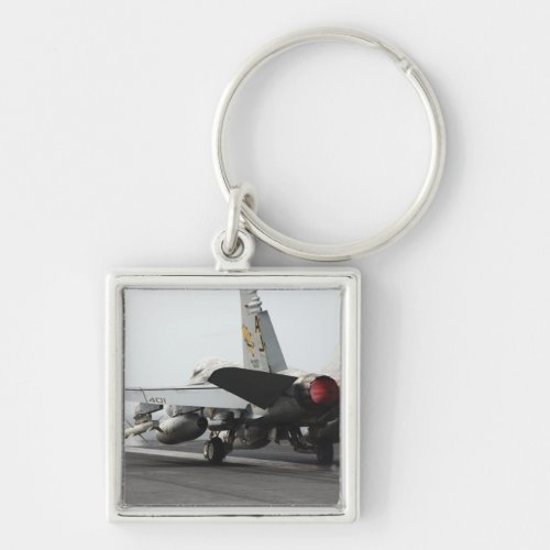 An FA_18C Hornet launches from the flight deck 2 Keychain