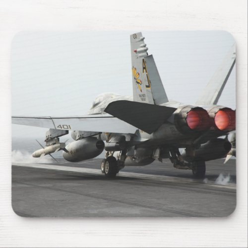 An FA_18C Hornet launches from the flight deck 2 Mouse Pad