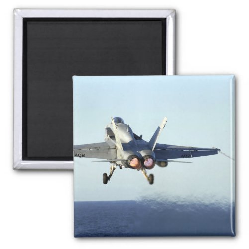 An FA_18C Hornet launches from the flight deck Magnet