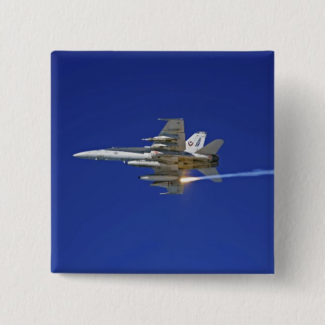 An F/A-18C Hornet Pinback Button (Front)