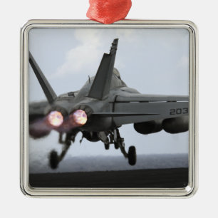 An F/A-18E Super Hornet launches Metal Ornament