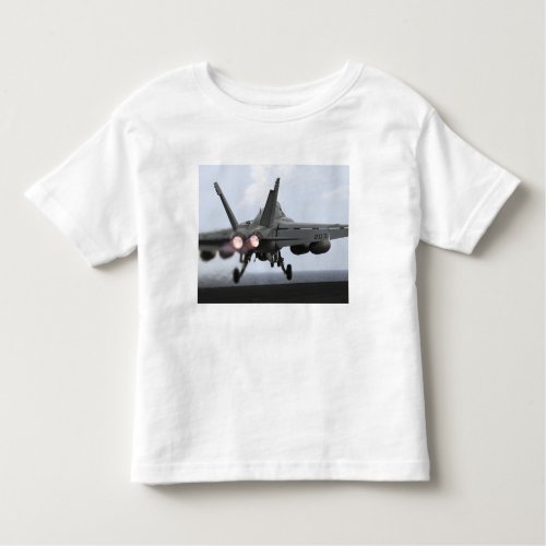 An FA_18E Super Hornet launches Toddler T_shirt