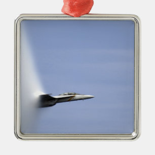 An F/A-18E Super Hornet reaches the speed of so Metal Ornament
