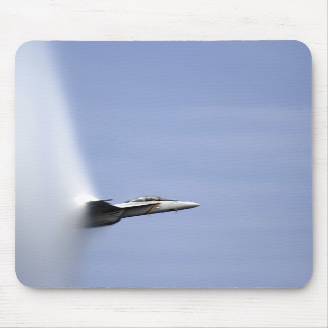 An F/A-18E Super Hornet reaches the speed of so Mouse Pad (Front)