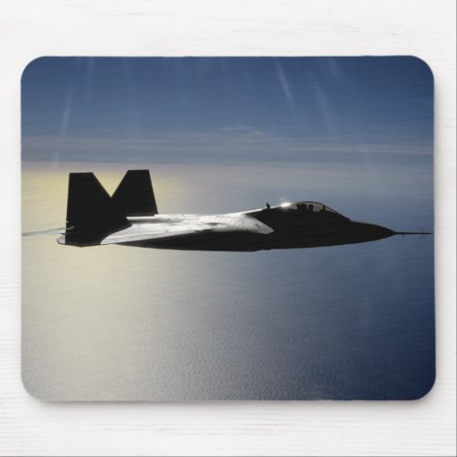 An FA_22 Raptor flies a training mission 2 Mouse Pad