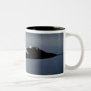 An F/A-22 Raptor flies a training mission 2 Two-Tone Coffee Mug