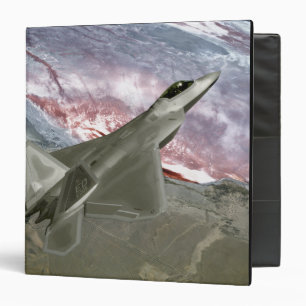 An F/A-22 Raptor flies a training mission 3 Ring Binder