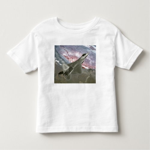 An FA_22 Raptor flies a training mission Toddler T_shirt