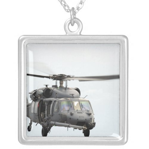 An HH_60 Pave Hawk helicopter Silver Plated Necklace