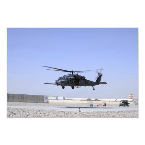 An HH_60G Pave Hawk taking off from Camp Bastio Photo Print