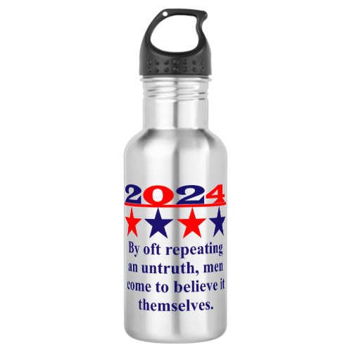 An Honest Man Can Feel No Pleasure _ Political Quo Stainless Steel Water Bottle