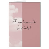 An honorable first lady (Front)