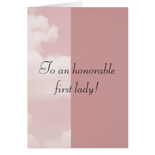 An honorable first lady cards (Front)