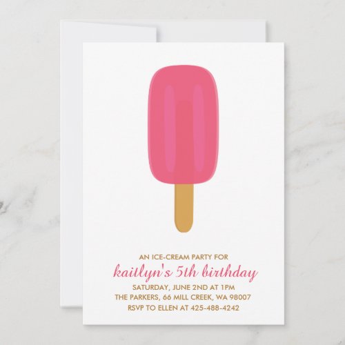 An Ice_Cream Party Kids birthday party Invitation