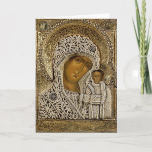 An icon showing the Virgin of Kazan Card