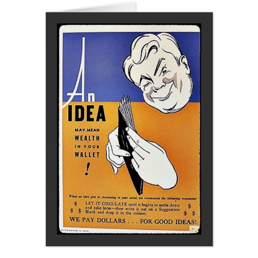 An Idea, Wealth In Your Wallet Cards (Front)