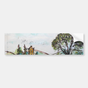 An Idyllic British Village sketch Bumper Sticker