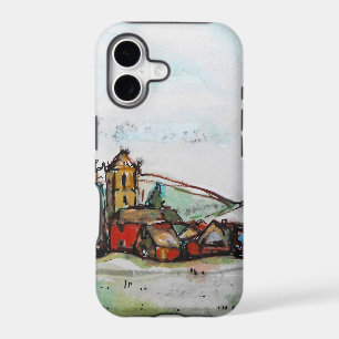 An Idyllic British Village sketch iPhone 17 Case