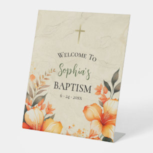An Illuminated Life Orthodox Christian Baptism Pedestal Sign