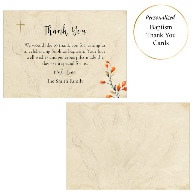 An Illuminated Life Orthodox Christian Baptism Thank You Card (Creator Uploaded)