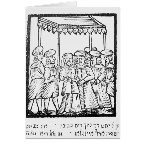 An illustration of a Jewish wedding