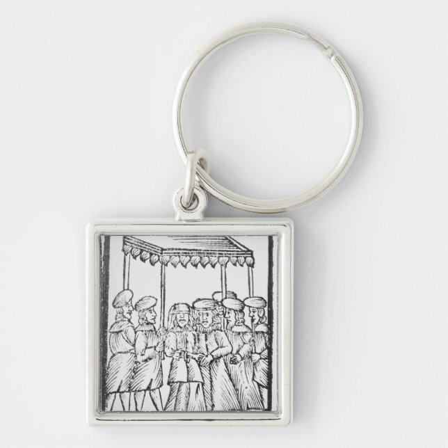 An illustration of a Jewish wedding Keychain (Front)