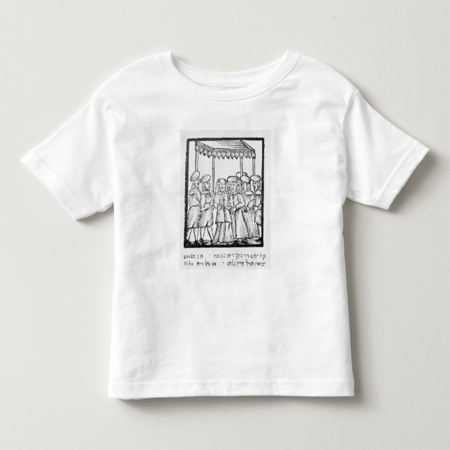 An illustration of a Jewish wedding Toddler T-shirt (Front)