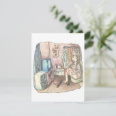 an illustration of a woman sitting in a chair in a (Standing Front)