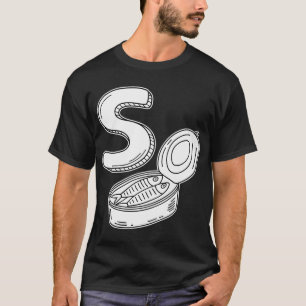 An illustration of letter S stand for Sardine T-Shirt