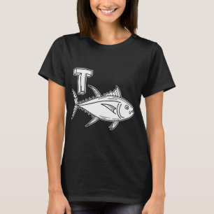 An illustration of letter T stands for Tuna T-Shirt