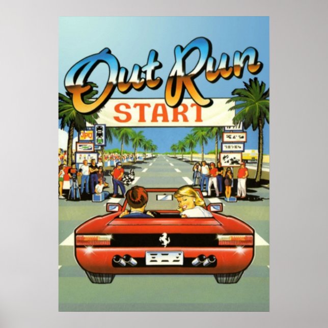 An illustration of Outrun Poster (Front)