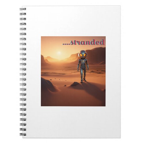 An Image Of An Alien Stranded On Earth Notebook