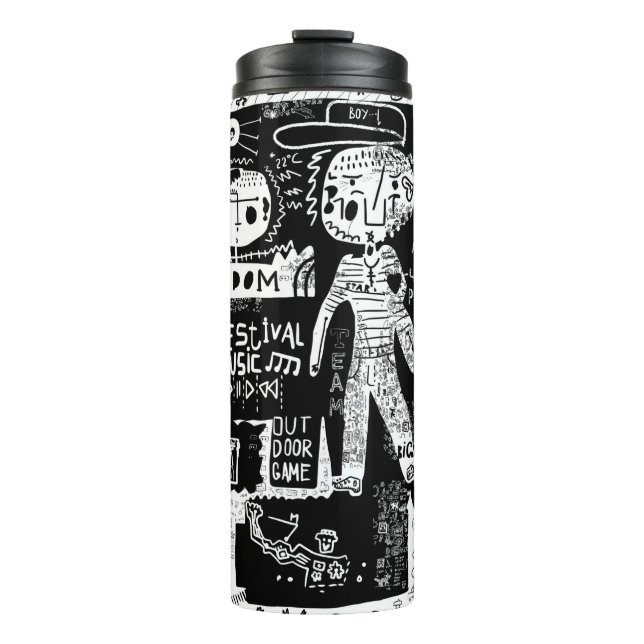 An image that includes a plurality of symbols.stre thermal tumbler (Front)