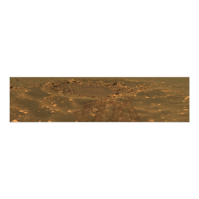 An impact crater in the Meridian Planum region Photo Print (Front)